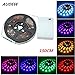 LED Strip Lights,AUDEW 5ft RGB SMD 5050 45 LED Flexible Light Strip with Battery Box Waterproof for Home Outdoor Lighting Craft Hobby Light Decoration 10.8W 150 cm