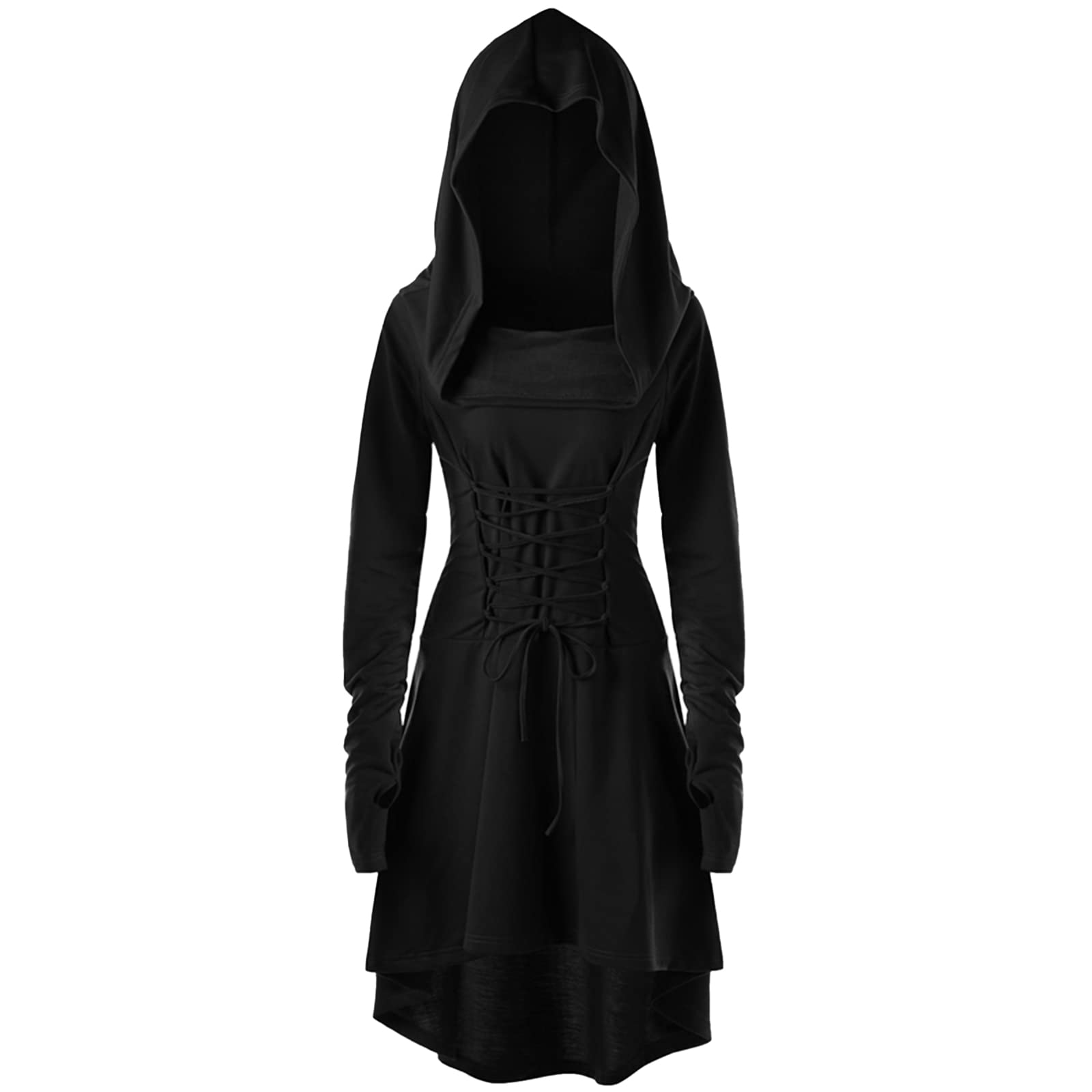 FSUJWOA Women's Halloween Costume - Renaissance Dress, Medieval Pullover (M, Black)