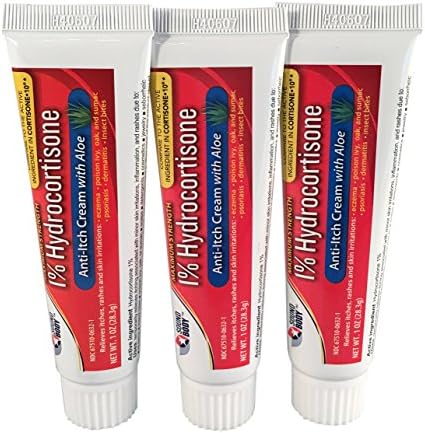 Maximum Strength Hydrocortisone 1% Anti Itch Cream, 1-ounce (Pack of 3)