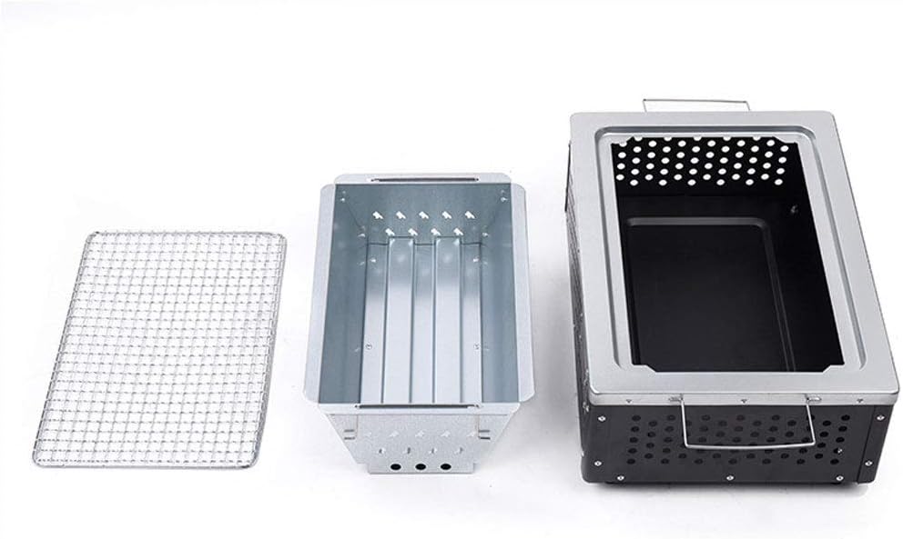 review ZJJ& Barbecue Grill Outdoor Home Balcony Medium-Sized Grill Multi-Purpose Stainless Steel Charcoal Grill