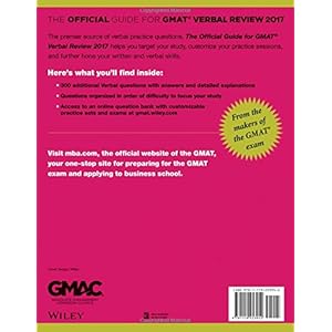 The Official Guide for GMAT Verbal Review 2017 with Online Question Bank and Exclusive Video