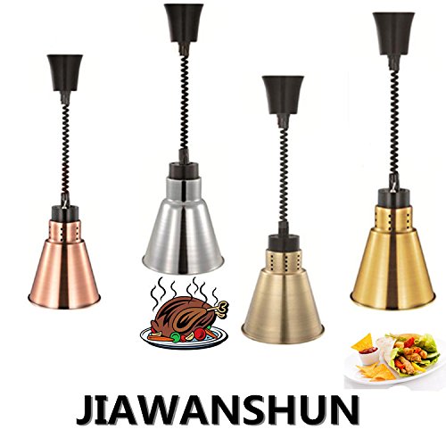 JIAWANSHUN E Type Food Warmer Lamp Food Heat Lamp Warmer with Lamp 250W 175mm (Silver)