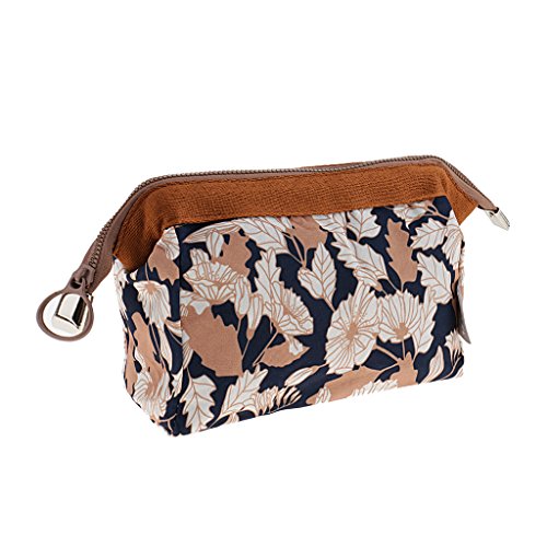SunniMix Waterproof Travel Organizer Cosmetic Makeup Tools Bag Toiletry Pouch Case - Brown