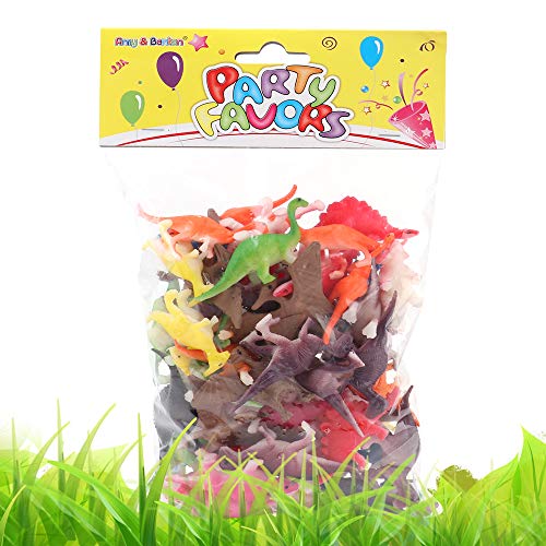 Amy & Benton Dinosaur Cupcake Toppers Party Favors Mini Dinosaurs Figure Toy 72PCS for Kids Birthday Pinata Fillers 2-3 Inches