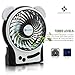 YoCoo Mini USB Fan 3 Modes Wind Speeds Rechargeable Portable Table Fan Electric Personal Fan with Cute Outer Ear LED Light Function - Battery Included - Black