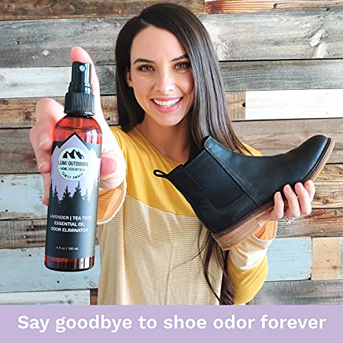 Natural Shoe Deodorizer Spray & Odor Eliminator by Lumi Outdoors