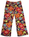Bee Posh - Girls Eistein Flowers Cozy Fleece Pajama Pant, Brown, Multi 25517