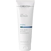 Christina Line Repair AHA BHA Facial Cleanser with Salicylic Acid | Revitalize, Improve Skin Texture, Reduce Wrinkles with Green Tea Face Wash | Infused with Glycolic Acid | For All Skin Types 250ml
