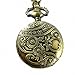 Carrie Hughes Men's Vintage Steampunk Open Face Hand Wind Mechanical Pocket Watch with Chain in Box CHPW16A