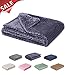 Fuzzy Blanket or Fluffy Blanket for Baby, Soft Warm Cozy Coral Fleece Toddler, Infant or Newborn Receiving Blanket for Crib, Stroller, Travel, Decorative(28Wx40L, Grape Purple)