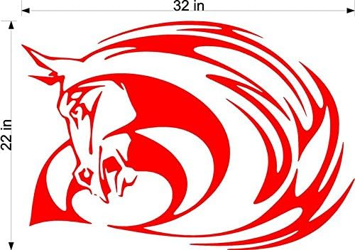 Thoroughbred Horse Equestrian Speed Tribal Animal Flames Motor Cross Street Track Motorcycle Racing Trailer Decals Stickers Mural One Color 2 Graphics AF26