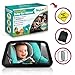 Baby Car Mirror - Include 1 Baby On Board Yellow Sign, 1 Kick Mat, 2 Sun Shades