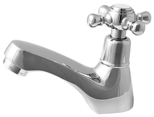 Kaltwasser Armatur Wasserhahn Kreuzgriff Retro 1/2' Zoll Chrom