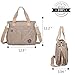 Tote Bag,Nylon Lightweight Handbags for Women with Multi-Pocketed by ZYSUN (A-Beige)