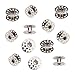 Tinksky 20pcs 20mm Diameter Sewing Machine Metal Bobbins(Silver)