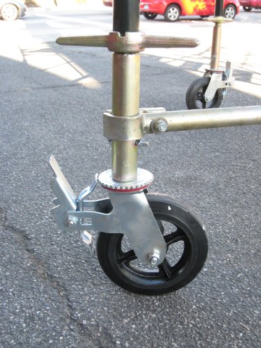 A Set of 4 Wheel 8" Caster with Cast Iron Hub 1 3/8" Caster Wheel With 2 Lock-in Brakes Scaffolding Rolling Tower CBM1290 - Thumbnail 4