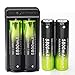 Perman 18650 5800mAh 3.7v Li-ion Rechargeable Battery for LED Flashlight Lamp Torch Lighting, 4 Pcs