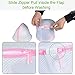 OTraki Bra Wash Bags for Lingerie 6 Pack Mesh Delicates Zipper Laundry Bag for Women College Girl Underwear Socks Silk Stockings Washing Machine Net Protector White
