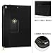 New iPad 9.7 inch 2018/2017 Case, Ztotop Premium PU Leather Smart Cover with Wallet & Credit Card Slot Stand Cover for Apple iPad Air 1 2, Black (Auto Wake/Sleep)