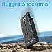 Raydem Power Bank Combo, Outdoor Rugged Power Bank 10000mAh 2-Port Portable Charger with Flashlight Cigarette Lighter Safety Hammer and Ultra-compact 2500mAh Portable Charger with Flashlight