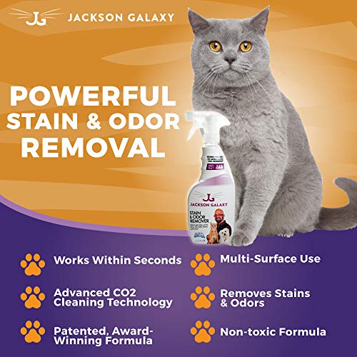 Jackson Galaxy: Stain & Odor Remover - Pet Urine Remover - 23 oz Bottle - 2 Fill Tablets Included - Eliminates Pet Stains & Odors Quickly - Works On Multiple Surfaces - Non-Toxic Formula - Thumbnail 3