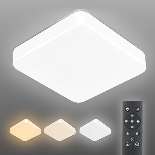 t sun 24w regulable luz de techo led ip44 impermeable plafon f28cm lampara de techo led para bano cocina dormitorio ducha sala comedor estudio