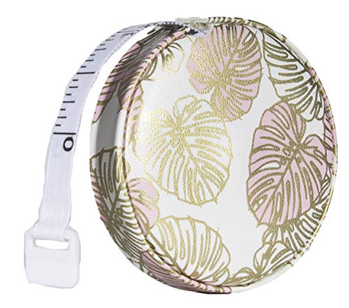 Fashion Smart Mini Metallic Retractable 5 Foot Tape Measure (Gold Palms)