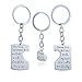 lauhonmin 3pcs Father Mother I Love U Charm Pendant Key Chain Set for Daughter Dad Mom Family Home Gift