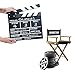 Director’s Film Movie Clapper Slate Chalkboard Professional Vintage Clapper Slate Board Cut Action TV Movie Clapperboard - Decor (7.5” x 8”)