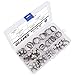 Glarks 42Pcs 7-21mm 304 Stainless Steel Single Ear Hose Clamps Assortment Kit
