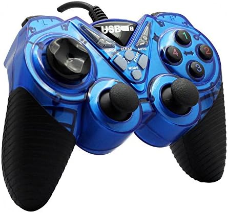 Jibrael USB GamePad Double Shock Gamepad Joystick Controllers for Windows8 PC computer BLUE