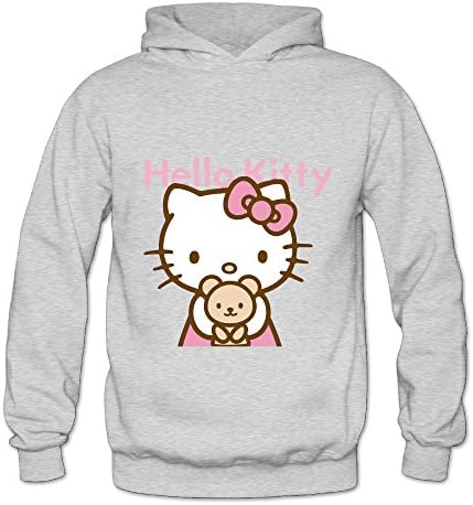 Lennakay Work Adult's Hello Kitty Hoodie With No Pocket Ash For Woman SizeL