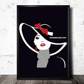 Framed Canvas Wall Art for Living Room, Bedroom Fashion Lady Canvas Prints for Home Decoration Ready to Hang - 16x24 inches