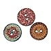 Souarts Mixed Random Shinning Pattern Round 2 Holes Wood Wooden Buttons for Sewing Crafting 15mm Pack of 200
