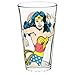 Zak Designs DC Comics Pint Glasses, Set of 2 Pieces, 16oz Capacity Each Glass, Wonder Woman