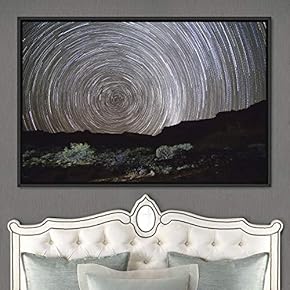 signwin Framed Canvas Wall Art Starry Sky Aerial...