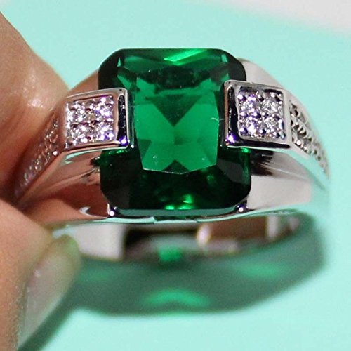 A.Yupha Size 8-15 Jewelry Man's AAA Sapphire 18K Yellow Gold Filled Ring r199 (10)