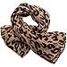 GU Angqi Womens Fashion Leopard Print Long Soft Silk Wrap Shawl Scarf Chiffon Scarves