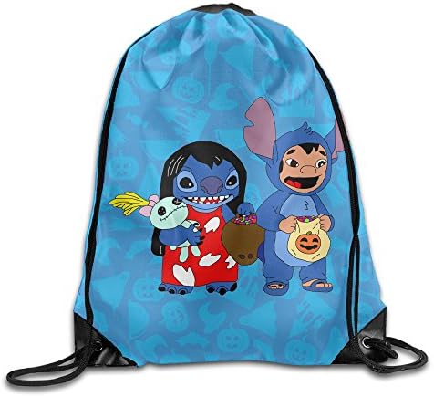 Halloween Lilo &amp; Stitch Unisex Gym Bag Drawstring Backpack/Rucksack