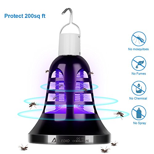 Auledio Camping Lantern and Bug Zapper - LED Mosquito Killer Lamp with 3 Modes and USB Cable - Lightweight Camping Gear and Accessories For The Outdoors and Emergencies(black) Auledio Camping Lantern and Bug Zapper - LED Mosquito Killer Lamp with 3 Modes and USB Cable - Lightweight Camping Gear and Accessories For The Outdoors and Emergencies(black)