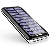 Battery Pack AKEEM Portable Charger 22000mAh External Battery Power Bank with Dual Input Port and Solar charger, 3 USB Ports for iPhone, iPad, Samsung Galaxy, Android and other Smart Devices
