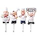 Astra Gourmet Pack of 4 Resin French Chef Figurine Wall Hooks Decorative Cook Wall Mount Rack Hook Hanger(Assorted Style)