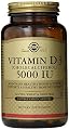 Solgar Vitamin D3 Cholecalciferol 5000 IU Vegetable Capsules, 240 Count (Pack of 3)