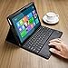 POWERADD Microsoft Surface 3 Keyboard Case Detachable Wireless Bluetooth Keyboard with Touch Pad with Magnetic PU Leather Stand Case Cover (ONLY for 10.8 inch Surface 3 Tablet) - Black