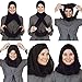VeilWear Cotton and Shiffon headscarf instant ready to wear hijab scarf for women (Black)