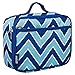 Wildkin Kids Insulated Lunch Box – Durable and Reusable for School & Travel - Chevron Blue