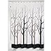 iDesign Forest Fabric Shower Curtain for Master, Guest, Kids', College Dorm Bathroom, 72