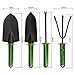 Gadgetmann Ergonomic Garden Tools, 4 Pieces Tool Set Includes Small Shovel/Weeder/Rake/Trowelthumb 3