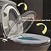 EBlife Soft Toilet Seat Cover Pads [One of the Most Comfortable and Warmest Toilet Seat Cover] [Medical Grade Asepsis Anti-Bacteria and Anti-Slippage] Washable Reusable for any Type of Toliet (Gray)