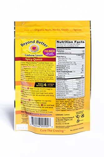 Beyond Better Savory Sunflower Sauce Mix (4 Pack) Cheese Alternative Dairy Free Gluten Free Soy Free Grain Free